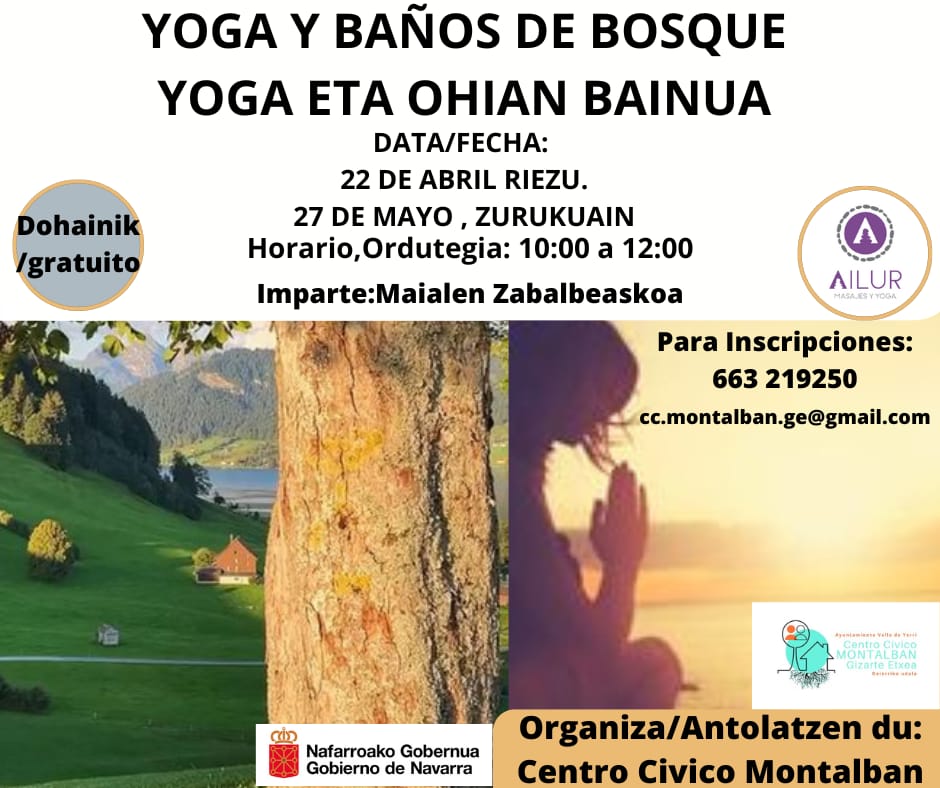 Yoga y baños de bosque