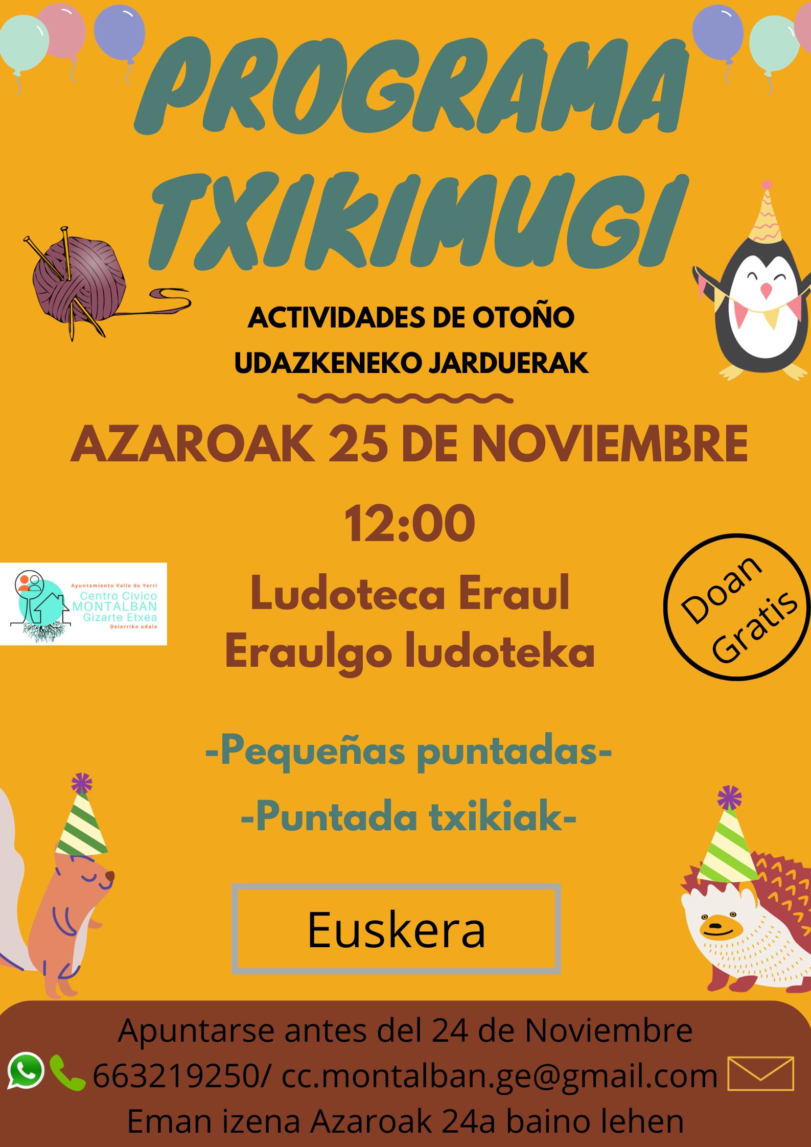 TXIKIMUGI PROGRAMA 🧸🧶 TXIKIMUGI PROGRAMA 🧸🧶
