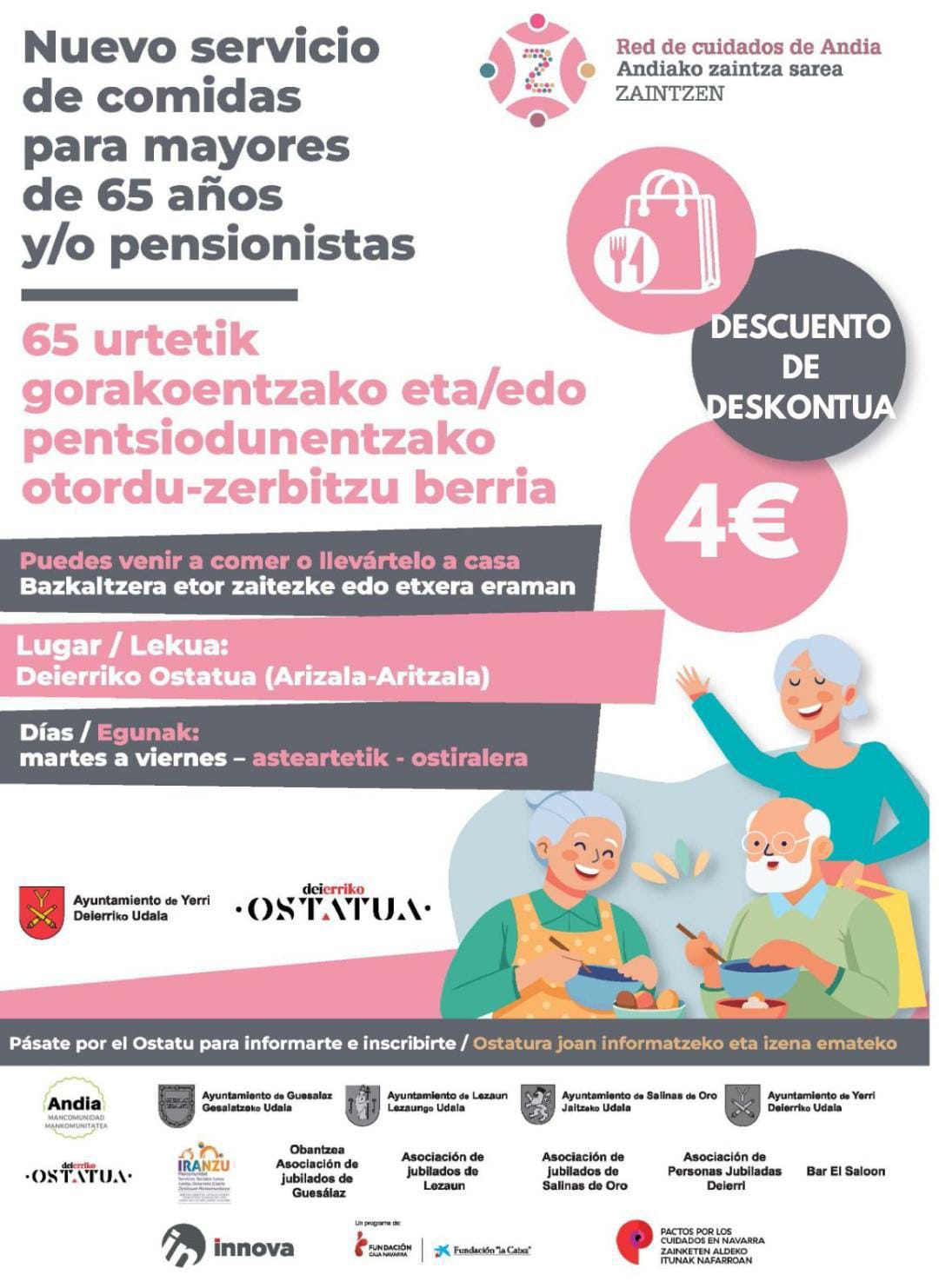 NUEVO SERVICIO DE COMIDAS PARA PERSONAS MAYORES EN YERRI NUEVO SERVICIO DE COMIDAS PARA PERSONAS MAYORES EN YERRI